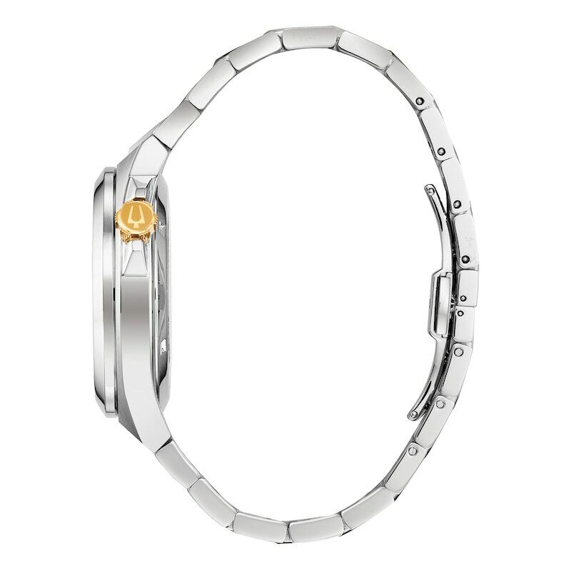 Bulova Men's Maquina Silver Gold Tone Automatic Watch