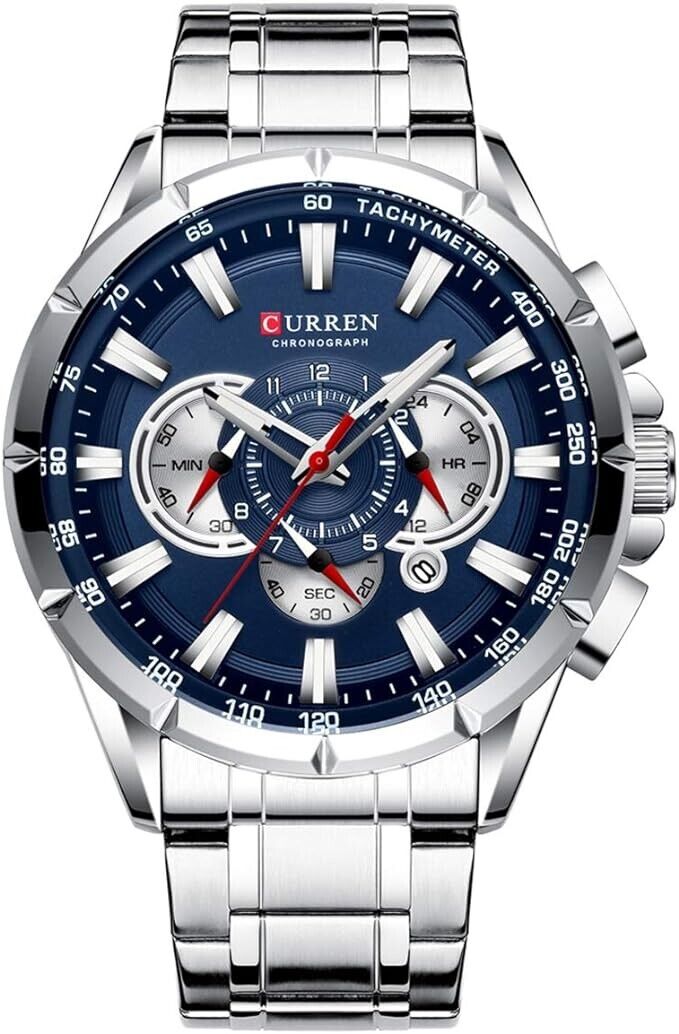 CURREN Men's Sport Chronograph Steel Wristwatch