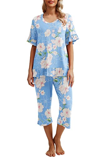 PrinStory Soft Capri Pajama Set - Women's Sleepwear