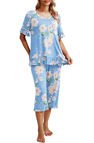 PrinStory Soft Capri Pajama Set - Women's Sleepwear