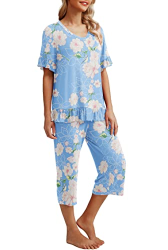 PrinStory Soft Capri Pajama Set - Women's Sleepwear