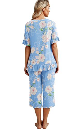 PrinStory Soft Capri Pajama Set - Women's Sleepwear