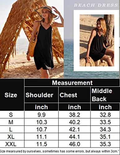 Ekouaer Black Sleeveless Nightgown Sleepwear - XX-Large