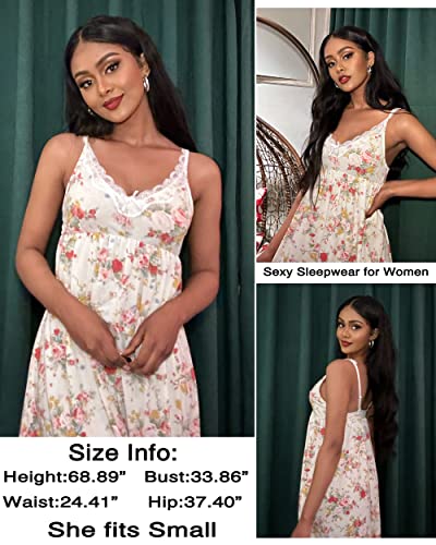 Avidlove Women's Sleeveless Floral Nightgown Slip Dress