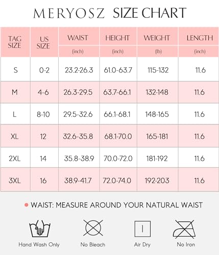 MERYOSZ Zipper Waist Trainer Corset: Tummy Control Shapewear