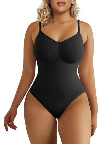 SHAPERX Seamless Sculpting Bodysuit with Tummy Control