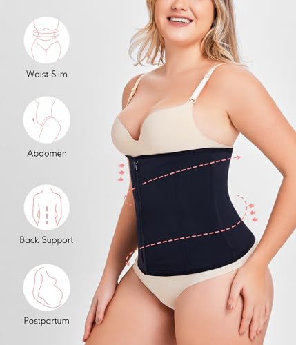 MERYOSZ Zipper Waist Trainer Corset: Tummy Control Shapewear