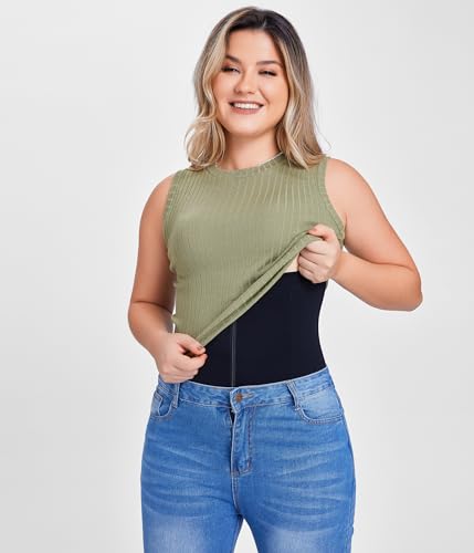 MERYOSZ Zipper Waist Trainer Corset: Tummy Control Shapewear