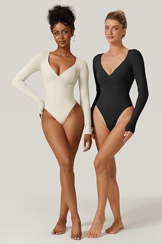 QINSEN Women's Black Sexy Sweetheart Bodysuit Tops