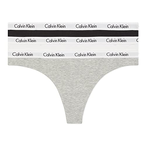 Calvin Klein Carousel Logo Cotton Stretch Thong, 3-Pack