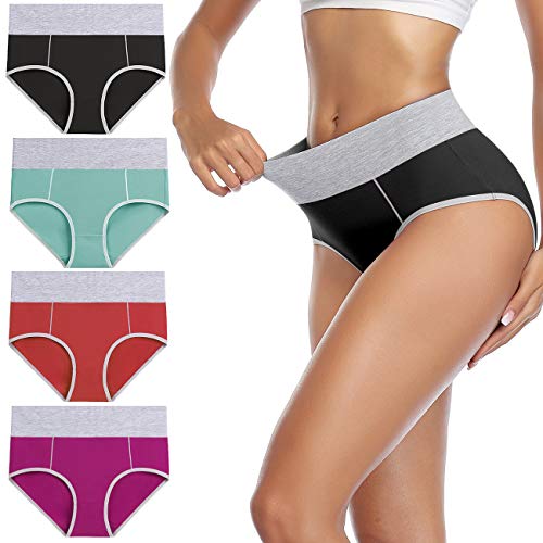 Wirarpa High Waist Cotton Briefs - 4 Pack