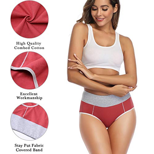 Wirarpa High Waist Cotton Briefs - 4 Pack
