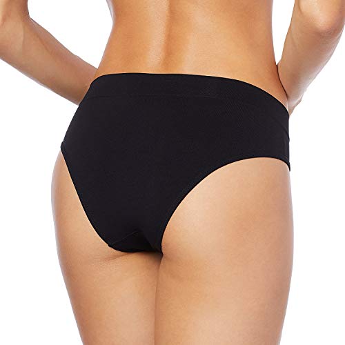 Lupo Women's Black Essential Brief Panties, Large
