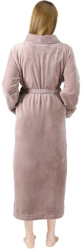 NY Threads Women's Fleece Plush Long Robe, Large
