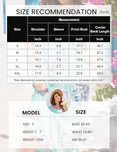 Blue Floral Short Sleeve Nightgown Oversized Lounge Dress