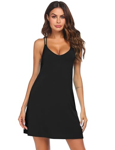 Striped Cotton Sexy Nightgown for Women - Size Medium