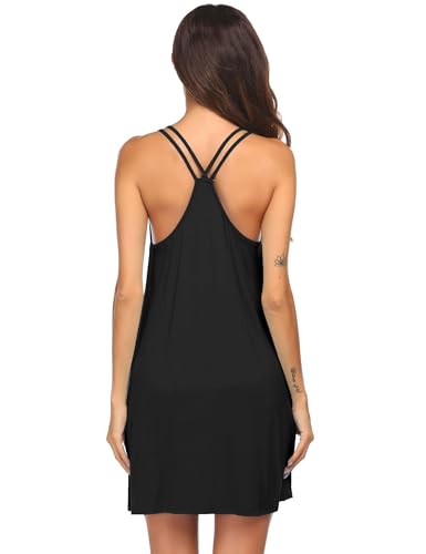 Striped Cotton Sexy Nightgown for Women - Size Medium