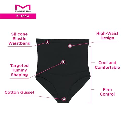 Maidenform High Waist Firm Control Shapewear Brief, Black
