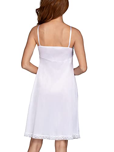 Vanity Fair Lace Full Slip for Dresses, White, 3XL