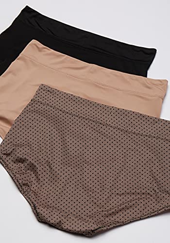 Warner's Blissful Benefits 3 Pack Panty Briefs, Black/Toasted Almond