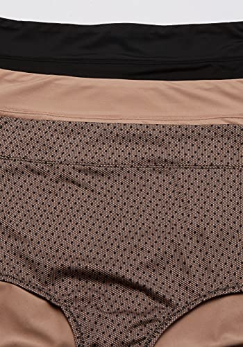 Warner's Blissful Benefits 3 Pack Panty Briefs, Black/Toasted Almond