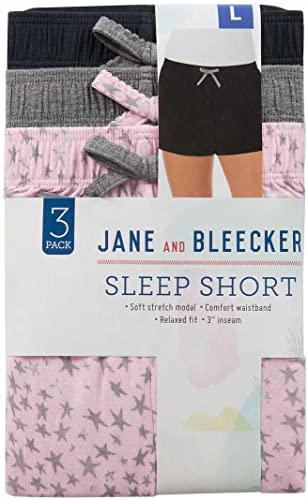JANE & BLEECKER 3 Pack Sleep Shorts (Stars Pink)