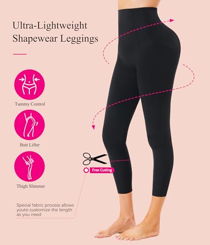 Nebility Thigh Slimmer Shapewear: Tummy Control Panties, Black, Large