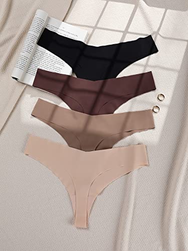 4 Pack Seamless No Show Bra and Panty Set