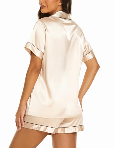 Ekouaer Satin Bridesmaid Pajamas Two Piece Sleepwear Set