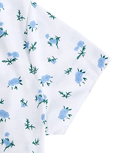 Verdusa Ditsy Floral Button Front PJ Set White