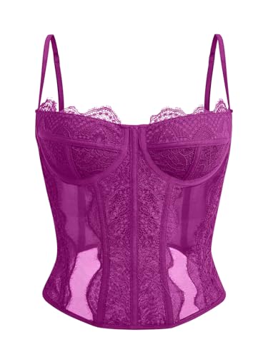 Vintage Lace Mesh Corset Top for Summer Parties