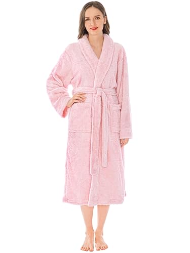 Luxurious Plush Pink Sherpa Robe