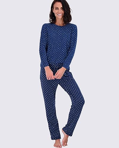 Real Essentials Women's Long Sleeve Pajama Set - Pack of 2