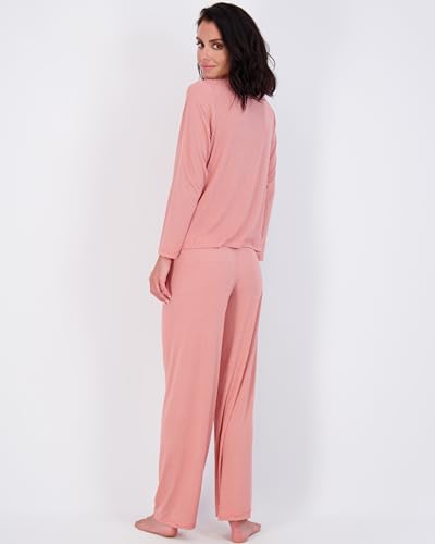 Real Essentials Women's Long Sleeve Pajama Set - Pack of 2