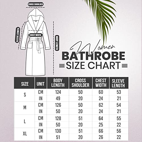 NY Threads Women's Plush Fleece Hooded Bathrobe, Steel Grey