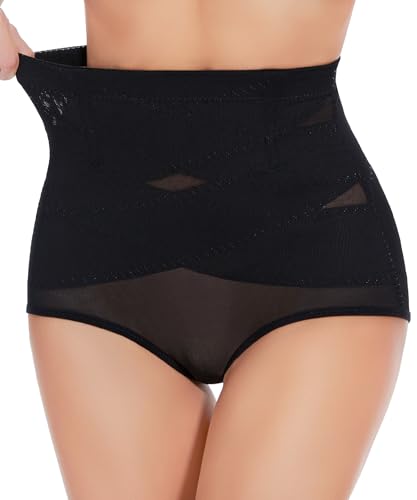 GYDEK High Waisted Tummy Control Shapewear Panties - Black