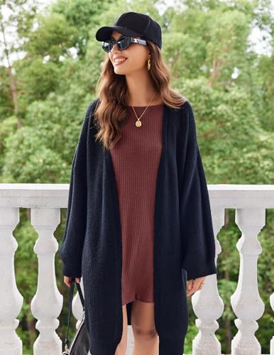 Ekouaer 3-Pack Plain Round Neck Long Sleeve Nightgown
