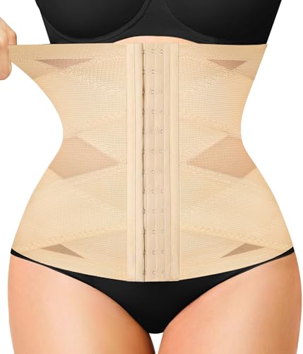 LODAY Waist Trainer Corset Shapewear Tummy Control Beige