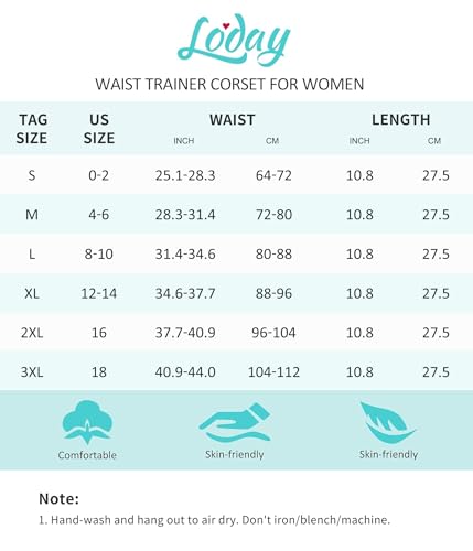 LODAY Waist Trainer Corset Shapewear Tummy Control Beige