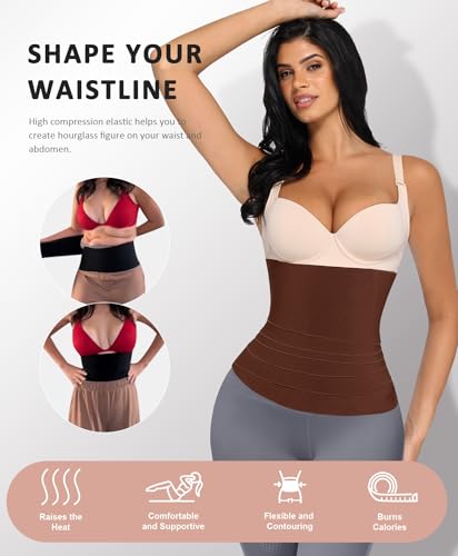 Brown Bandage Waist Trimmer for Women Gym Accessory