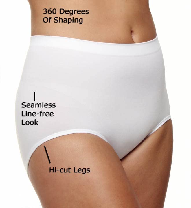 Bali Women's Ultra Control Shapewear Briefs, Black, X-Large