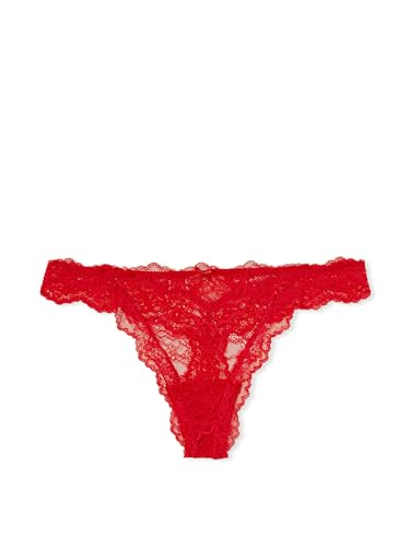 Victoria's Secret Red Dream Angels Lace Thong, Women's Underwear