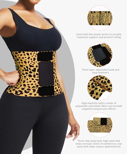 Leopard XL Neoprene Waist Trainer for Women