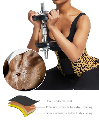 Leopard XL Neoprene Waist Trainer for Women