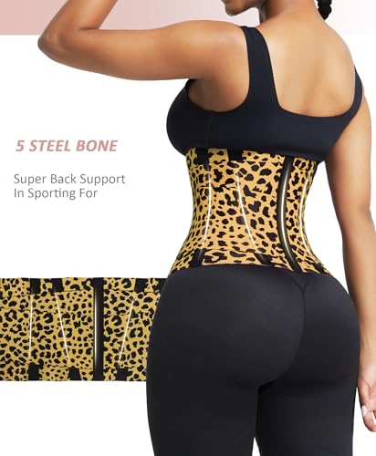 Leopard XL Neoprene Waist Trainer for Women