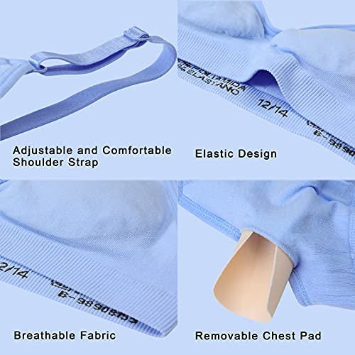 HIVOF Girls Adjustable Strap Camisole Bra - 5 Pack (Small)