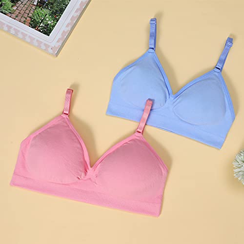 HIVOF Girls Adjustable Strap Camisole Bra - 5 Pack (Small)