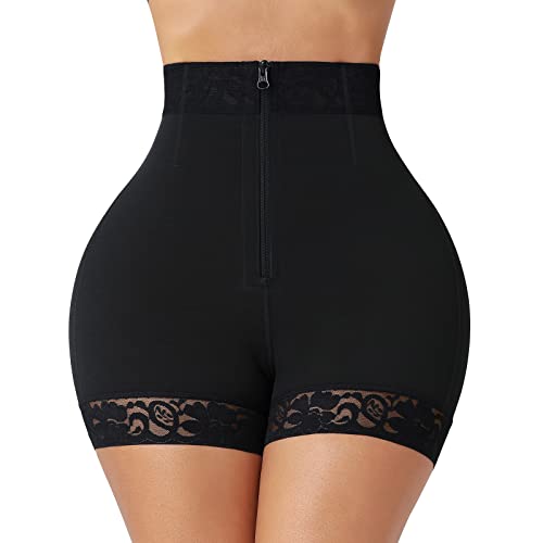 FeelinGirl Butt Lifter Tummy Control Shapewear Black Shorts