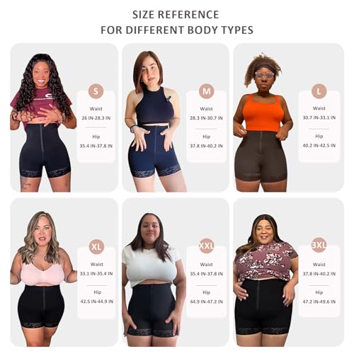 FeelinGirl Butt Lifter Tummy Control Shapewear Black Shorts