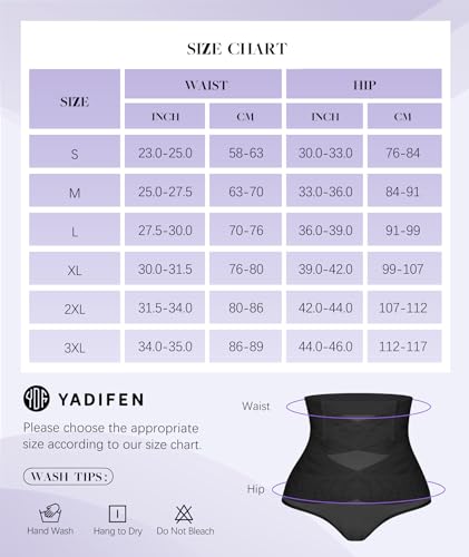 YADIFEN High Waisted Body Shaper Panty Slimming Underwear